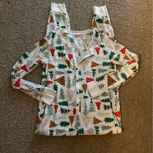 Festive Tree Print Pajama Set